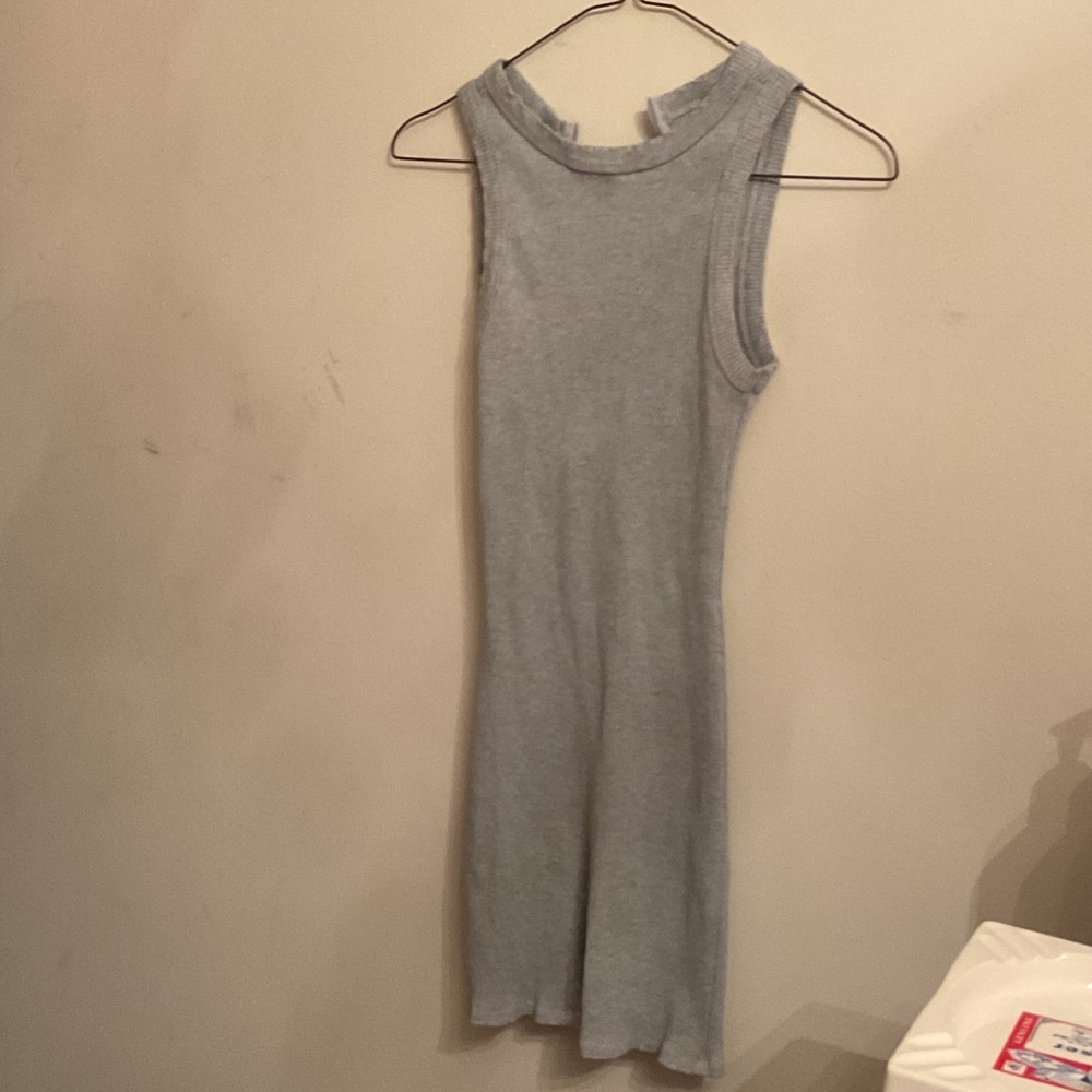 Stylish Gray Ribbed Sleeveless romper women’s workout